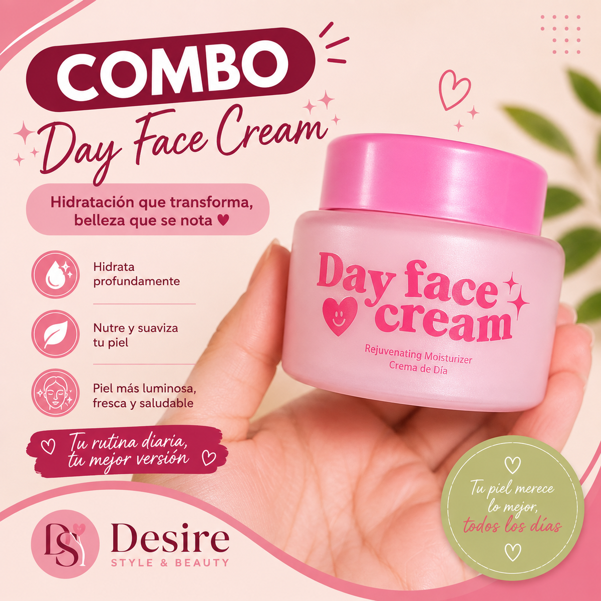 Crema de Día Hidratante Ligera (50ml)